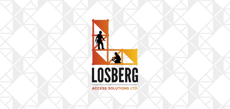Losberg Access Solutions Limited white logo - Professional scaffolding services Cork Ireland